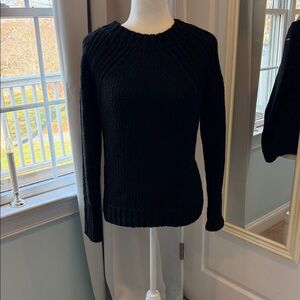 Ann Taylor Elegant Black Crew Neck Sweater